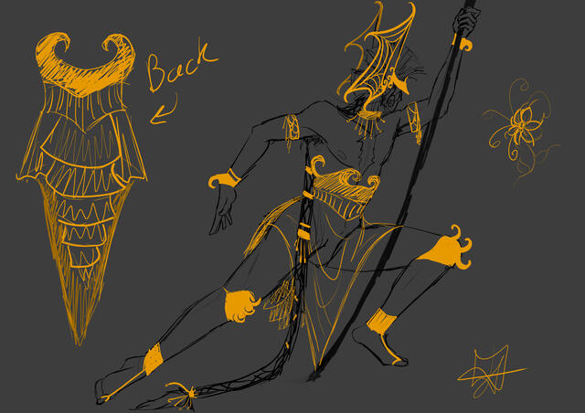 Alien grey traditional outfit